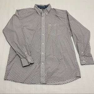 Ariat Men's Relentless White with Pattern Button Down Western Shirt - Size XL